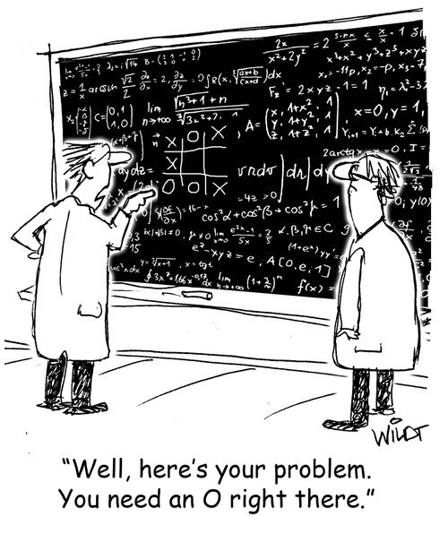 "Well, here's your problem. You need an O right there."
