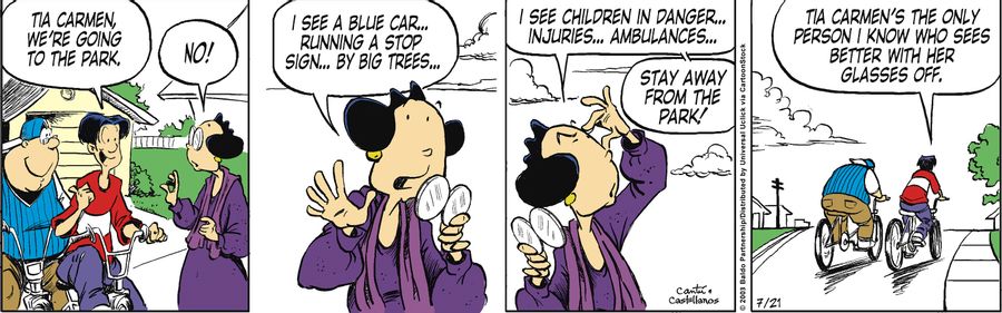 "Tia Carmen, we're going to the park."