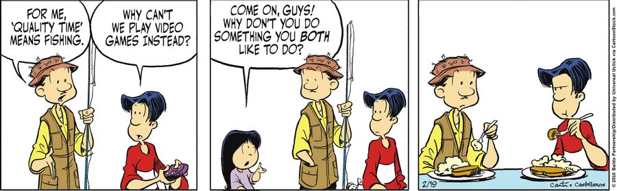 "Come out guys! Why don't you do something you both like to do?"