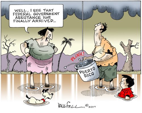 "Well, I see that federal government assistance has finally arrived."