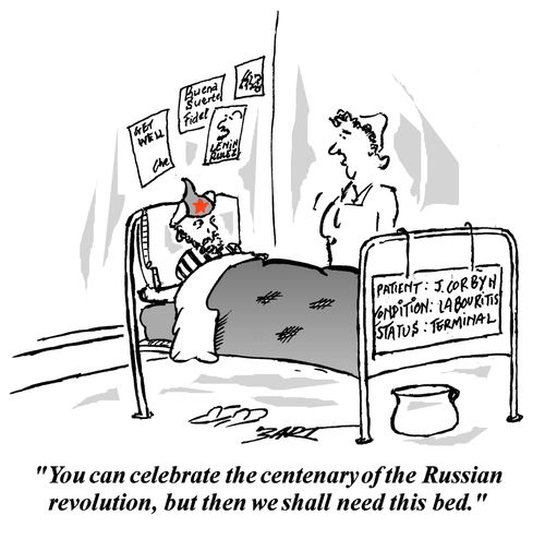 "You can celebrate the centenary of the Russian revolution, but then we shall need this bed."