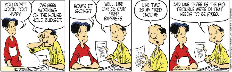 "I've been working on the household budget."