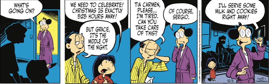 "We need to celebrate! Christmas is exactly 525 hours away!"