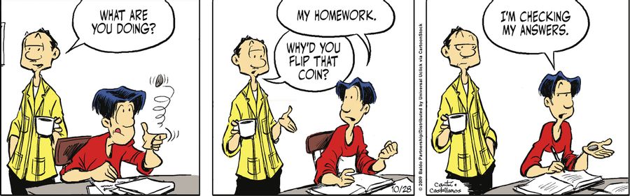 "'I'm checking my answers."