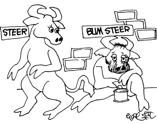 Steer...bum steer