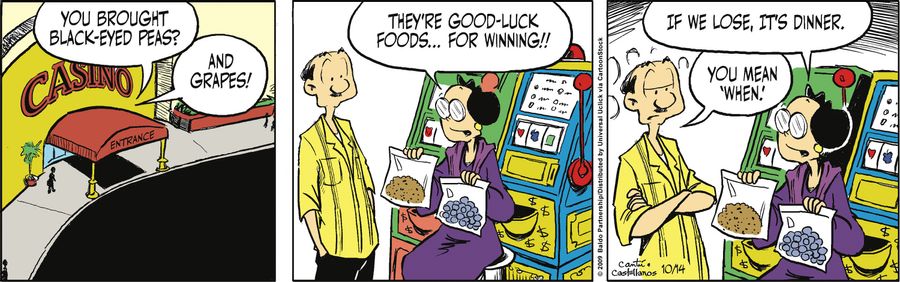 "They're good-luck foods...for winning!!"