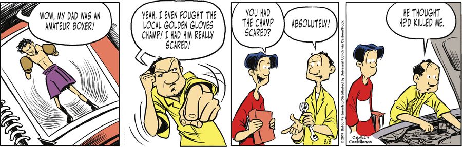 "Wow, my dad was an amateur boxer!"