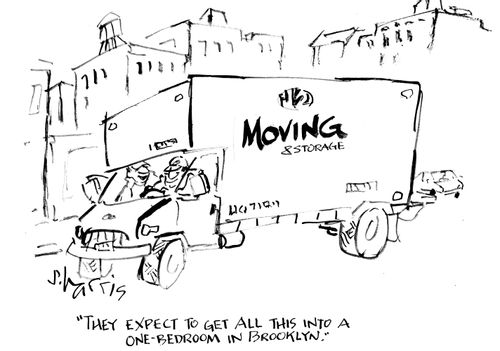 "They expect to get all this into a one-bedroom in Brooklyn."