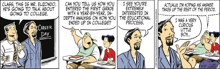"Class, this is Mr. Elzondo. He's going to talk about going to college."