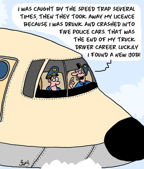"I was caught by the speed trap several times, then they took away my licence because I was drunk and crashed into five police cars. That was the end of my truck driver career. Luckily I found a new job!"