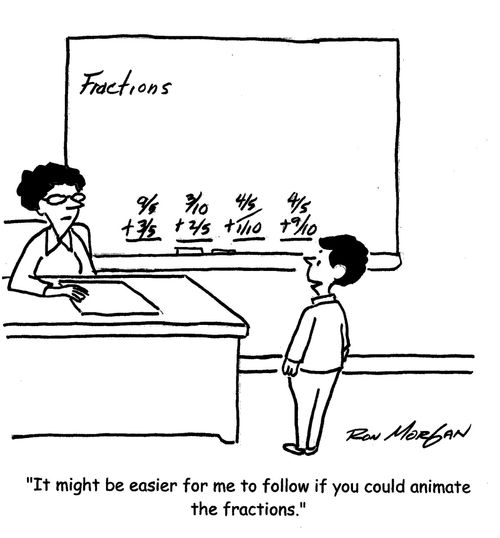 "It might be easier for me to follow if you could animate the fractions."