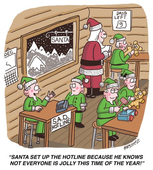 "Santa set up the hotline because he knows not everyone is jolly this time of the year!"