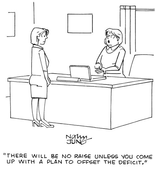 "There will be no raise unless you come up with a plan to offset the deficit."