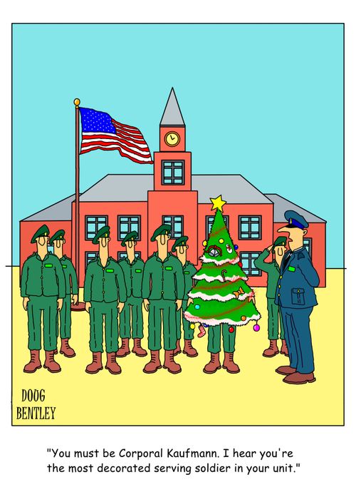 "You must be Corporal Kaufmann. I hear you're the most decorated serving soldier in your unit."