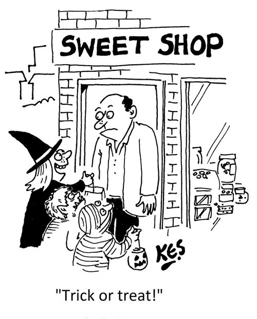 "Trick or treat!"