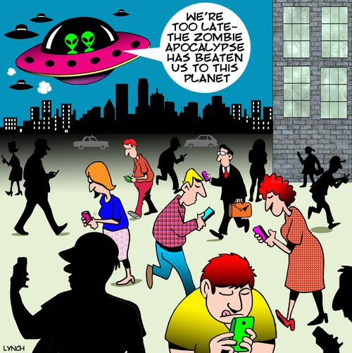 "We're too late - the zombie apocalypse has beaten us to this planet."