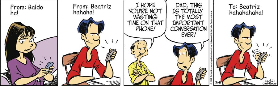 "Dad, this is totally the most important conversation ever!"