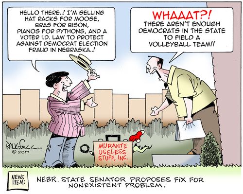 Nebraska state senator proposes fix for nonexistent problem.