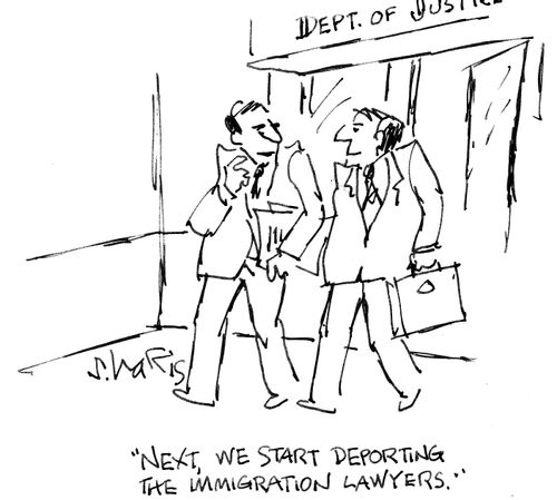 "Next, we start deporting the immigration lawyers."