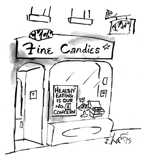 Fine candies: Healthy eating is our no. '6' concern.