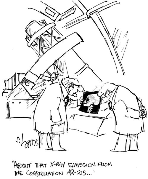 "About that x-ray emission from the constellation AR-215..."