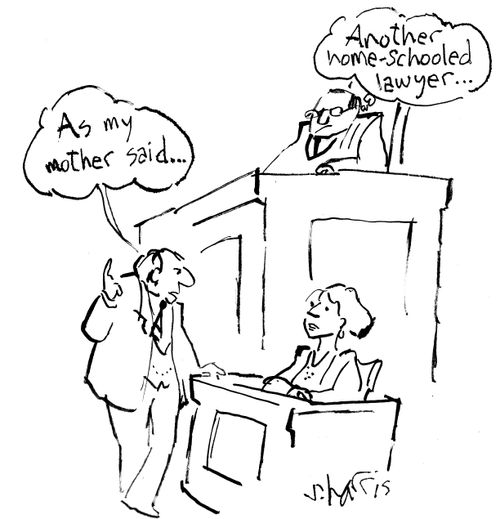"Another home-schooled lawyer..."