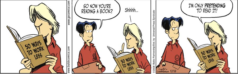 "So now you're reading a book?"