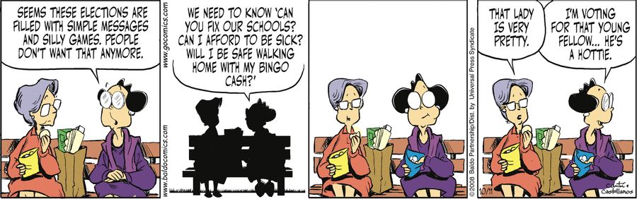 "Seems these elections are filled with simple messages and silly games. People don't want that anymore. We need to know 'Can you fix our schools? Can I afford to be sick? Will I be safe walking home with my bingo cash?'"