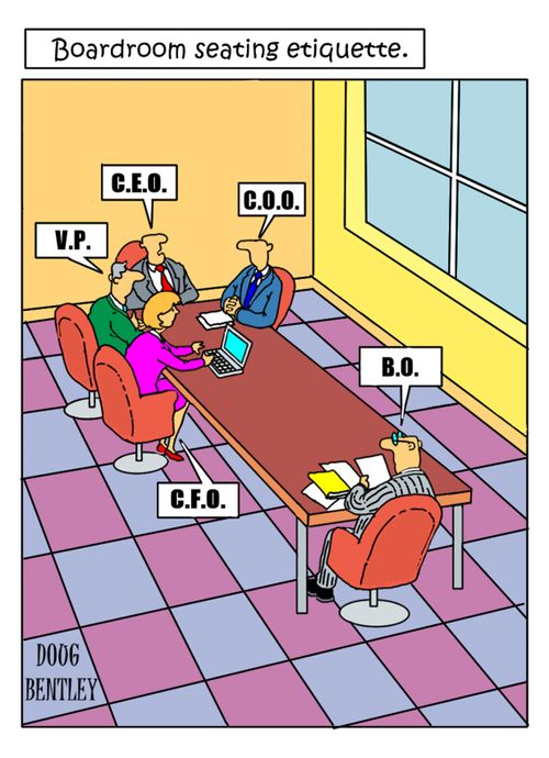 Boardroom seating etiquette - Body Odour
