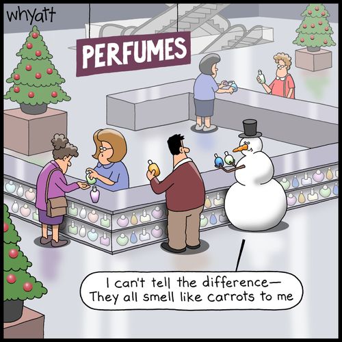 "I can't tell the difference - They all smell like carrots to me."