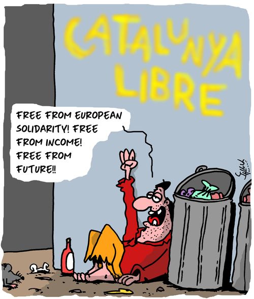 "Free from European solidarity! Free from income! Free from future!!"
