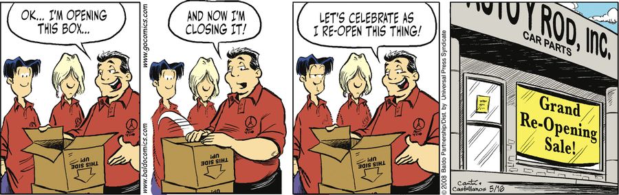 "OK...I'm opening this box...and now I'm closing it! Let's celebrate as I re-open this thing!"