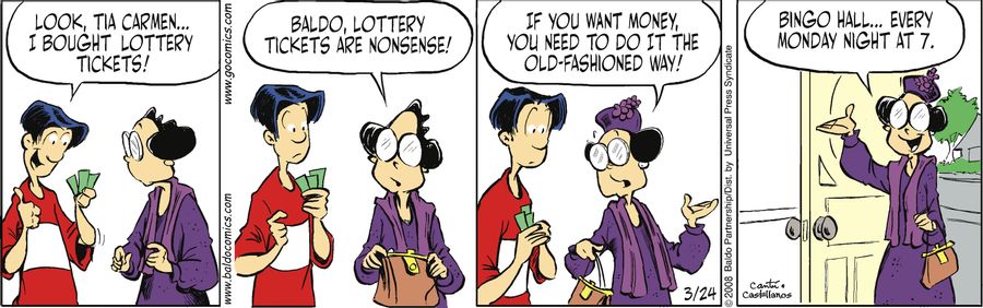 "Look, Tia Carmen...I bought lottery tickets!"