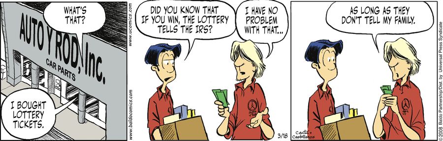"Did you know that if you win, the lottery tells the IRS?"