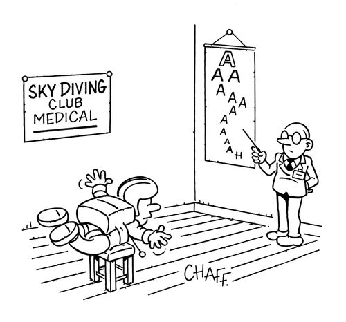Sky Diving Club Eye Test