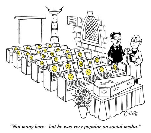 "Not many here - but he was very popular on social media."