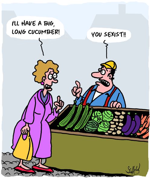 "I'll have a big, long cucumber!"