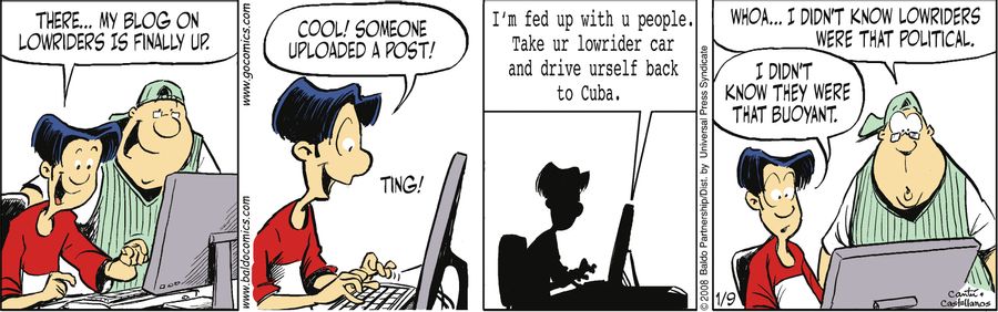 "There...my blog on lowriders is finally up. Cool! Someone uploaded a post!"