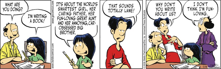 "It's about the world's smartest girl, her caring father, her fun-loving great aunt and her annoying, car-obsessed big brother."