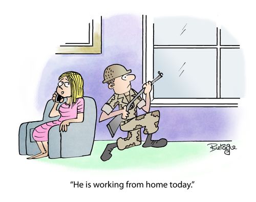 "He is working from home today."