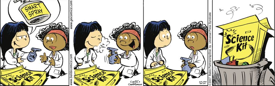 Gracie invents a smart spray from her science kit.