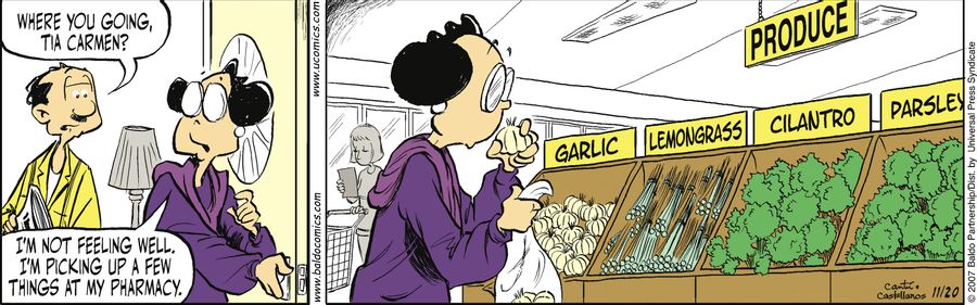"I'm not feeling well. I'm picking up a few things at my pharmacy."