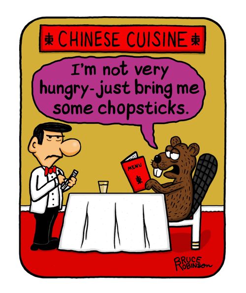 "I'm not very hungry - just bring me some chopsticks."
