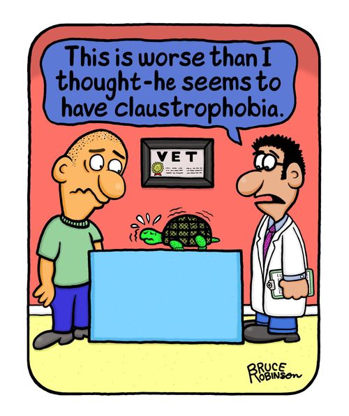 "This is worse than I thought - he seems to have claustrophobia."