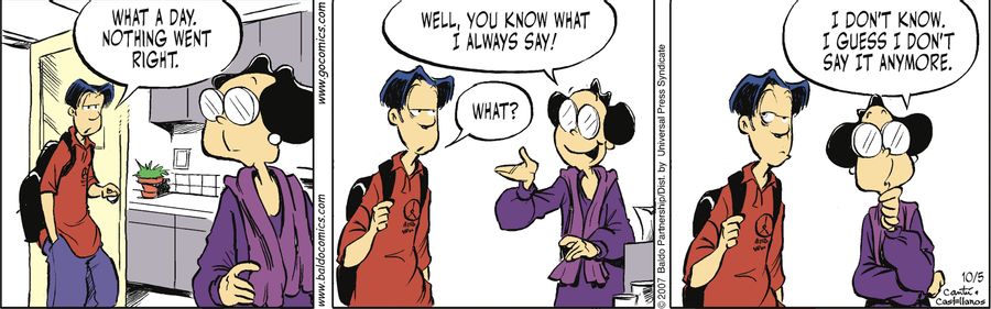 "Well, you know what I always say!"