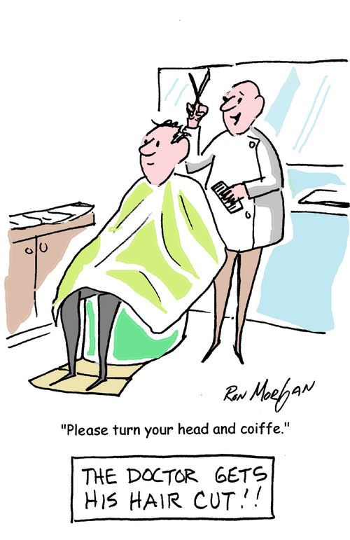 "Please turn your head and coiffe."