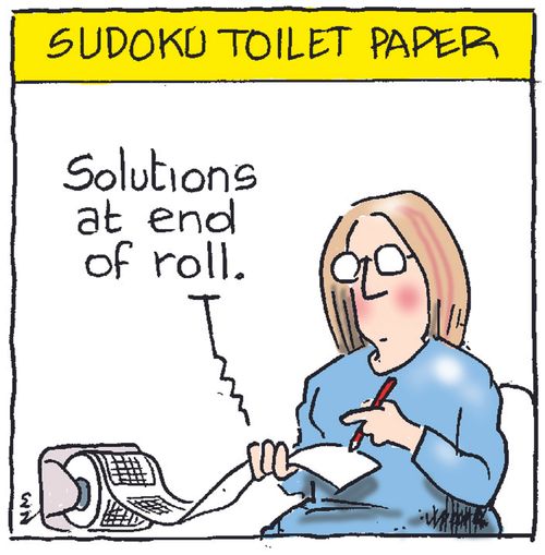 Sudoku toilet paper