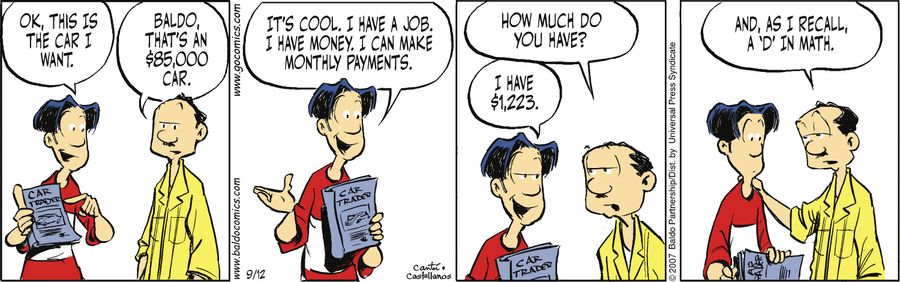 "Baldo, that's an $85,000 car."