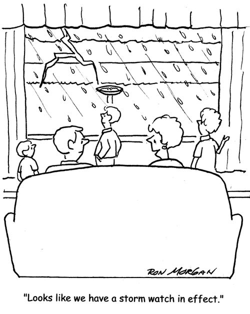 "Looks like we have a storm watch in effect."
