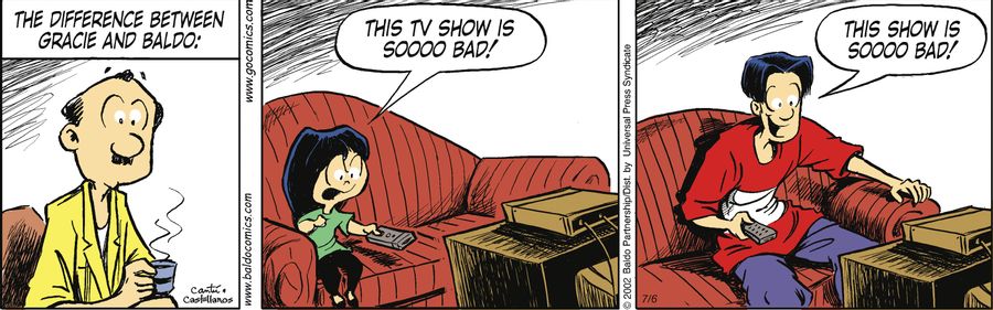 "This TV show is soooo bad!"